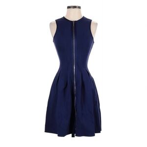 Marciano Blue and Gold Fit and Flare Dress